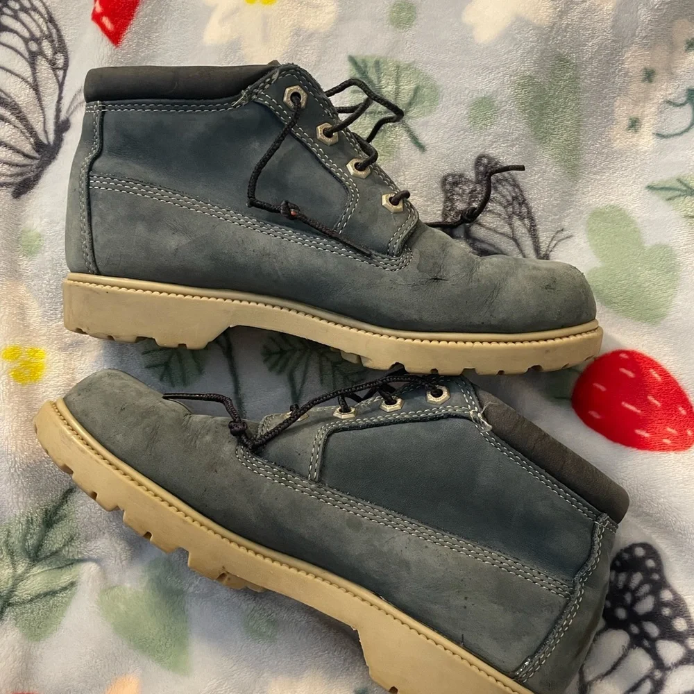 Men’s Blue Leather Timberland Booties